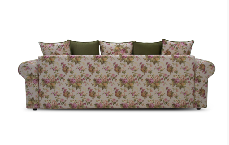 Прямой диван Ameli (Arcadia rose+shaggy green+glance bone) в Асбесте - изображение 2