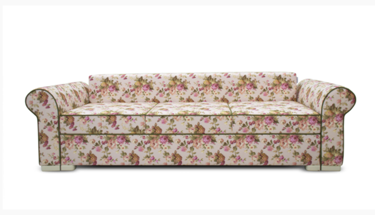 Прямой диван Ameli (Arcadia rose+shaggy green+glance bone) в Екатеринбурге - изображение 3