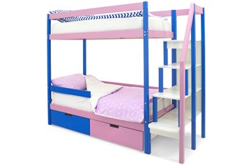 Двухэтажная детская кровать Svogen синий-лаванда в Краснотурьинске