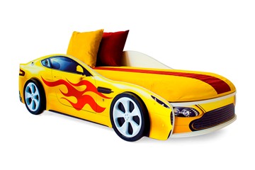 Детская кровать-машина Бондимобиль желтый в Кушве
