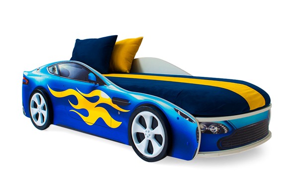 Детская кровать-машина Бондимобиль синий в Первоуральске - изображение