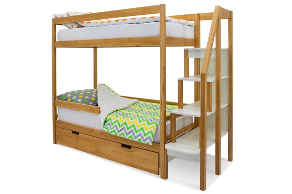 Детская 2-ярусная кровать Svogen дерево в Первоуральске - изображение