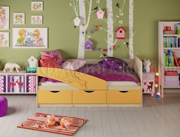 Кровать детская Дельфин, Желтый матовый 80х200 в Екатеринбурге