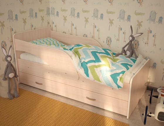 Детская кровать Максимка, цвет Млечный дуб в Богдановиче - изображение