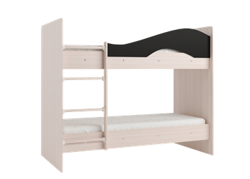 Детская  двухъярусная кровать Мая с 2 ящиками на щитах, корпус Млечный дуб, фасад Венге в Асбесте - предосмотр 3
