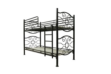 Детская двухъярусная кровать 42.10-02 Эльбрус (металл черный) в Каменске-Уральском - предосмотр 1