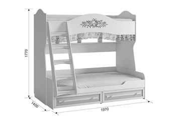 Кровать 2-ярусная Алиса (1974х1404х1765) в Красноуфимске - предосмотр 4
