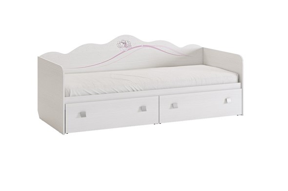 Детская кровать Фэнтези с ящиками, белый рамух в Первоуральске - изображение