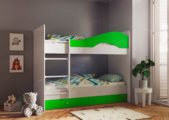 Двухъярусная кровать в интерьере детской комнаты
