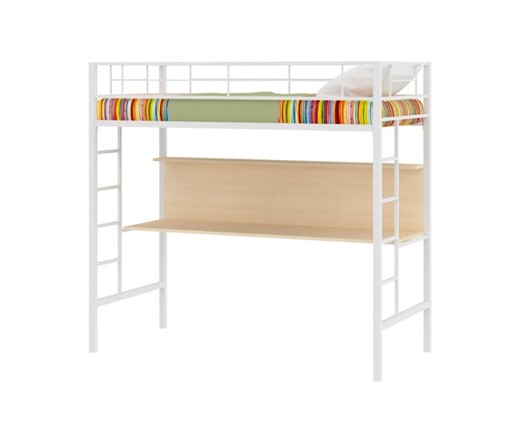 Двухъярусная кровать Севилья-1 со столом Белая в Ревде - изображение