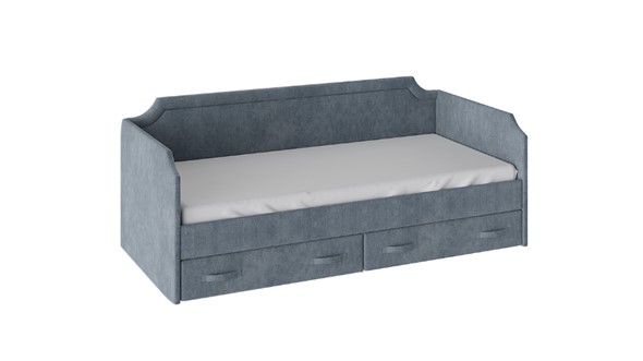 Детская кровать Кантри Тип 1, ТД-308.12.02 (Замша синяя) в Асбесте - изображение