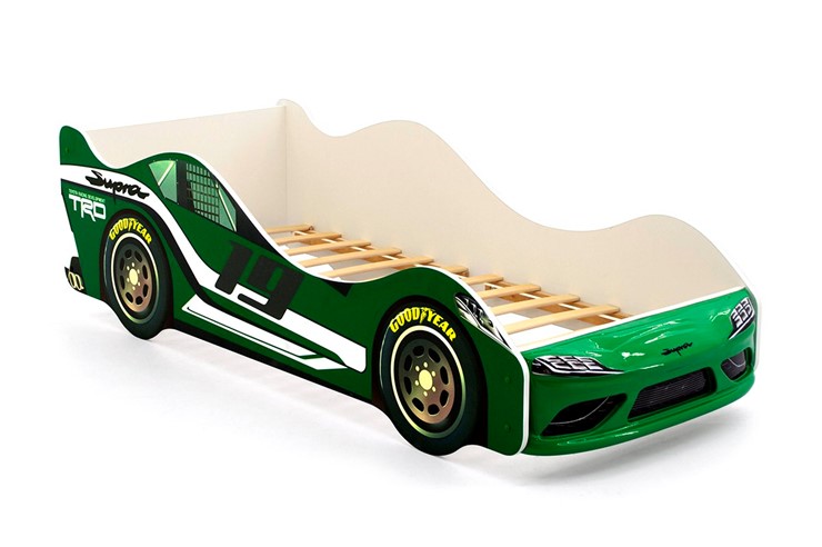 Кровать-машина детская Супра зеленая в Екатеринбурге - изображение 6