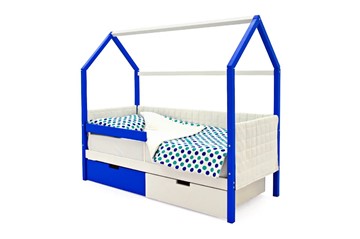 Детская кровать-домик «Svogen сине-белый» мягкая в Ревде - предосмотр 4