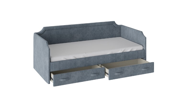 Детская кровать Кантри Тип 1, ТД-308.12.02 (Замша синяя) в Асбесте - изображение 1
