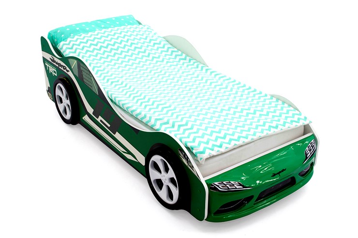 Кровать-машина детская Супра зеленая в Екатеринбурге - изображение 1