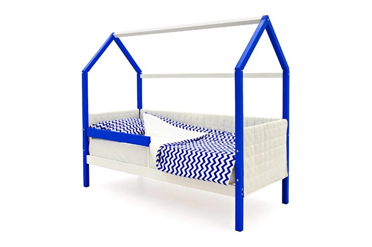 Детская кровать-домик «Svogen сине-белый» мягкая в Кушве - изображение 2