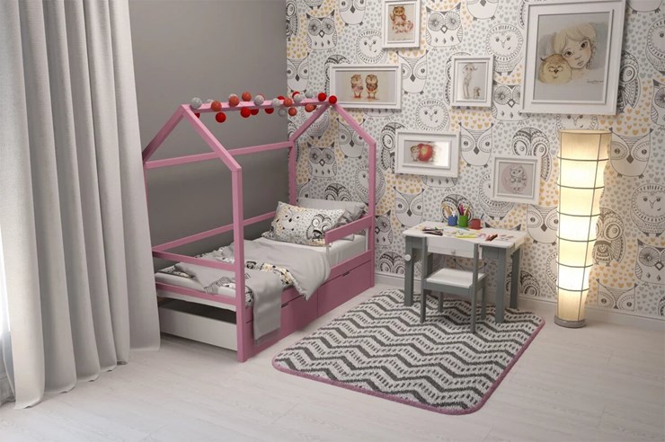Кровать-домик в детскую Svogen лаванда в Екатеринбурге - изображение 6