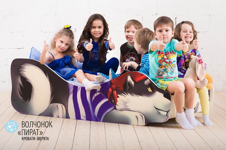 Детская кровать-зверёнок Волчонок-Пират в Екатеринбурге - изображение 3