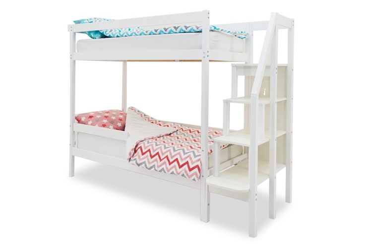 Детская двухъярусная кровать Svogen белый в Полевском - изображение 3