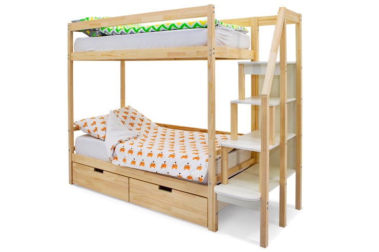 Детская 2-х ярусная кровать Svogen натура в Ревде - изображение 4