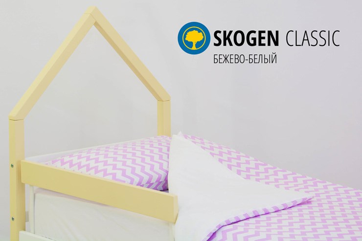 Детская кровать-домик мини Skogen бежево-белый в Каменске-Уральском - изображение 3