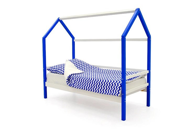 Детская кровать-домик Svogen сине-белый в Екатеринбурге - изображение 1