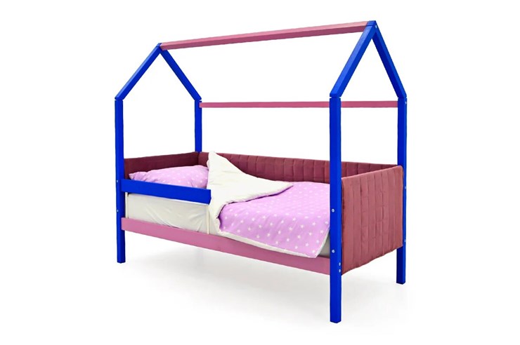 Кровать-домик детская «Svogen синий-лаванда» мягкая в Екатеринбурге - изображение 2