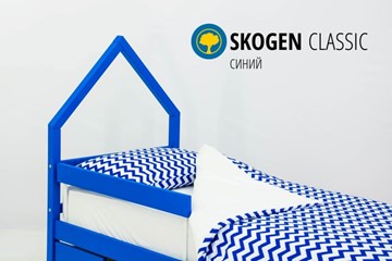 Кровать-домик мини Skogen синия в Екатеринбурге - предосмотр 3