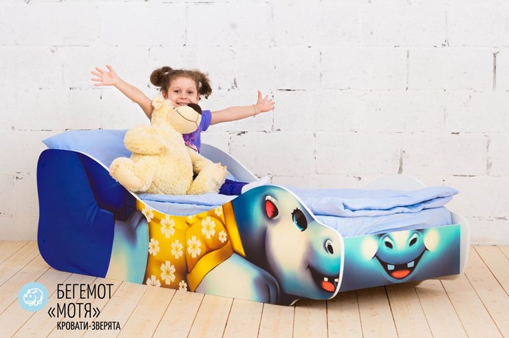 Детская кровать-зверёнок Бегемот-Мотя в Екатеринбурге - изображение 3