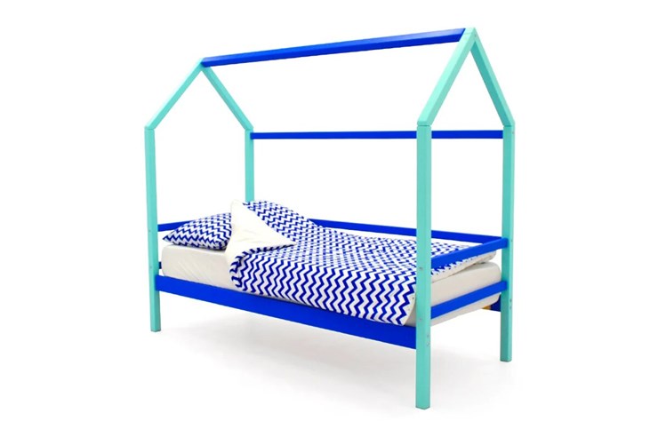 Кровать-домик детская Svogen синий-мятный в Екатеринбурге - изображение 1