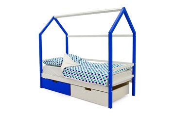 Детская кровать-домик Svogen сине-белый в Екатеринбурге - предосмотр 3