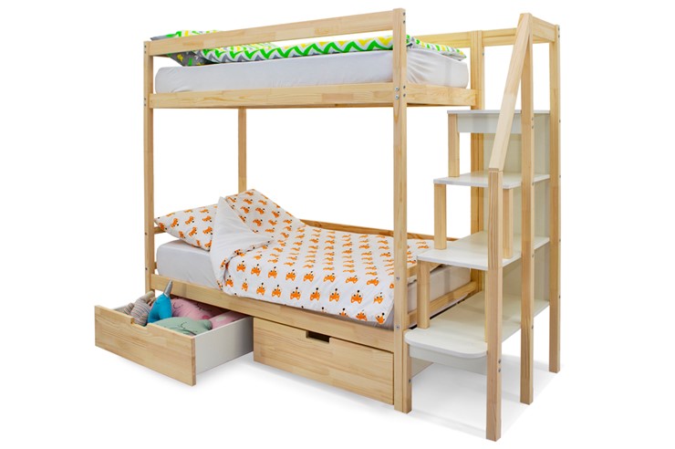 Детская 2-х ярусная кровать Svogen натура в Ревде - изображение 5