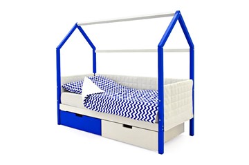 Детская кровать-домик «Svogen сине-белый» мягкая в Кушве - предосмотр 3