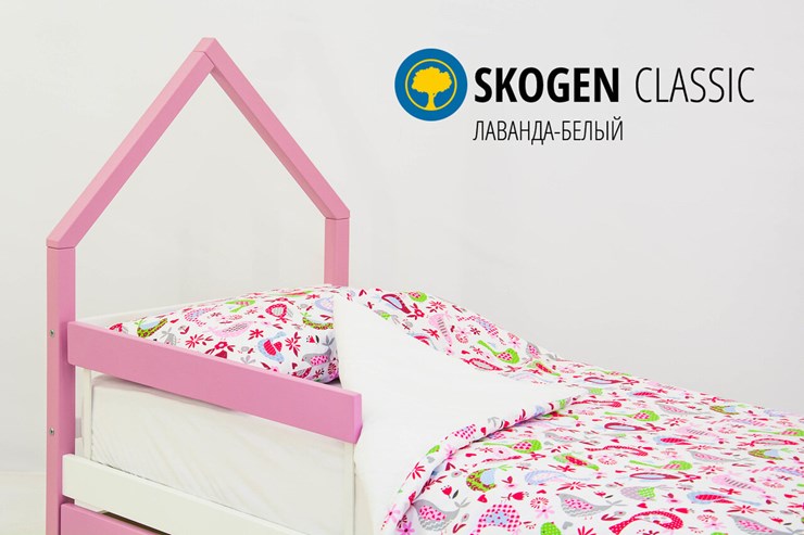 Кровать-домик детская мини Skogen белый-лаванда в Екатеринбурге - изображение 3