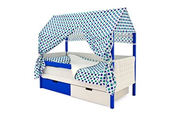 Детская кровать-домик «Svogen сине-белый» мягкая в Ревде - предосмотр 1