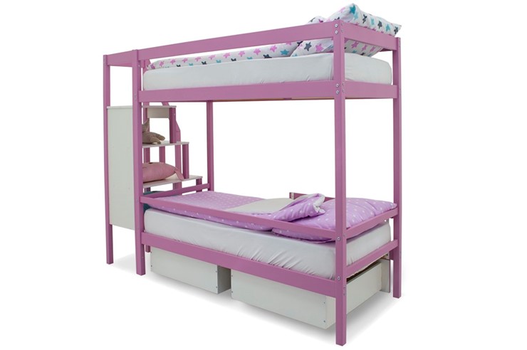 Детская двухэтажная кровать Svogen розовый в Екатеринбурге - изображение 6