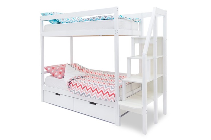 Детская двухъярусная кровать Svogen белый в Артемовском - изображение 4