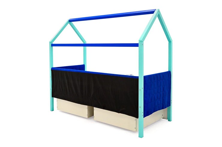 Кровать-домик детская Svogen, мятный-синий мягкая в Екатеринбурге - изображение 6