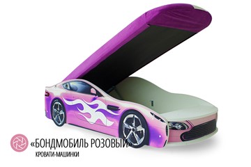Кровать-машина детская Бондимобиль розовый в Екатеринбурге - предосмотр 1