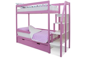 Детская двухэтажная кровать Svogen розовый в Каменске-Уральском