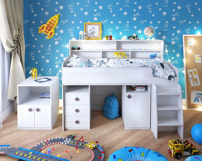 Кровать-чердак в детскую Малыш-5, цвет Винтерберг в Полевском - изображение 8