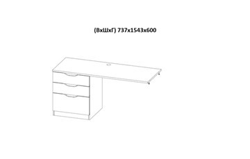 Кровать детская с письменным столом и шкафом POLINI Kids Simple Белый / Бетон в Ирбите - предосмотр 9