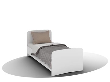 Односпальная детская кровать ВЕГА Кровать Кр-08 900 с плоским основанием (Белый древесный) в Екатеринбурге
