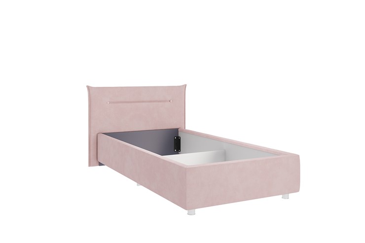 Кровать в детскую 0.9 Альба, нежно-розовый (велюр) в Первоуральске - изображение 1