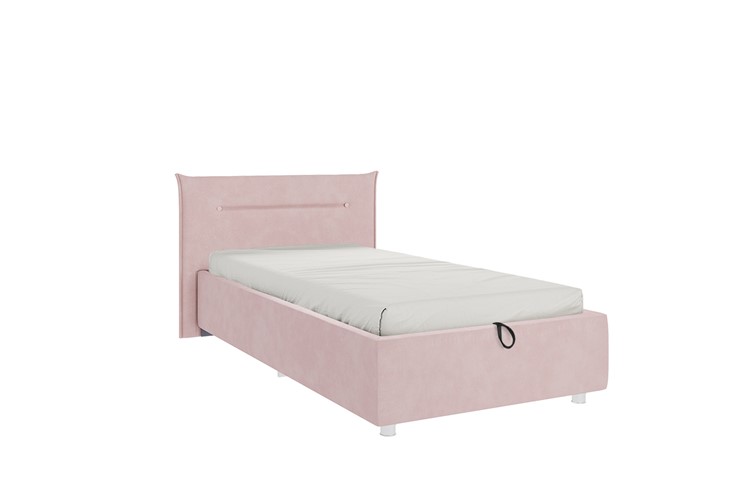 Кровать в детскую 0.9 Альба, нежно-розовый (велюр) в Первоуральске - изображение 3