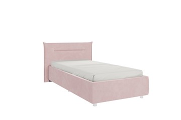 Кровать в детскую 0.9 Альба, нежно-розовый (велюр) в Кушве