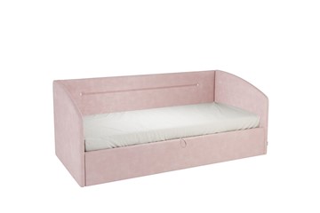 Кровать детская 0.9 Альба (Софа), нежно-розовый (велюр) в Екатеринбурге