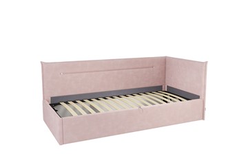 Кровать в детскую 0.9 Альба (Тахта), нежно-розовый (велюр) в Кушве - предосмотр 1