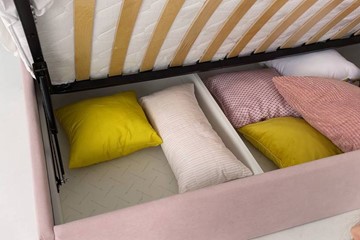 Кровать в детскую 0.9 Альба (Тахта), нежно-розовый (велюр) в Кушве - предосмотр 5