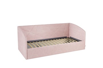 Кровать в детскую 0.9 Бест (Софа), нежно-розовый (велюр) в Кушве - предосмотр 1